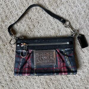 Coach Poppy Plaid Clutch